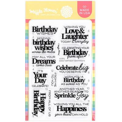 Waffle Flower Stempel - Sweet Birthday Sentiments